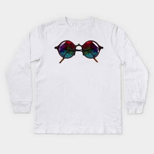 Dark styled glasses Kids Long Sleeve T-Shirt